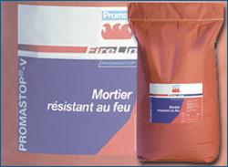 Mortier pare-feu résistant aux hautes températures - Promastop V - dilution à l'eau et séchage rapide_0