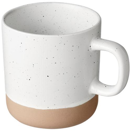 Mug en céramique Pascal 360 ml - motif feu de camp et fond non vernissé - livré en boîte cadeau_0