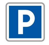 Panneau de signalisation indication - Lieu aménagé pour le stationnement - Type C1a_0
