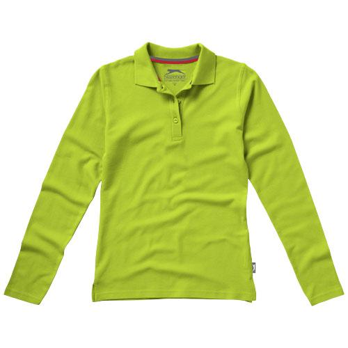 Polo manches longues pour femme - Point 33107683 - 100% coton peigné, maille piquée, 180 g/m²_0