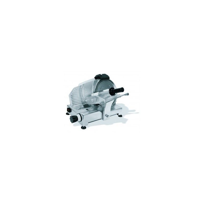 Pz25 - Trancheuse à viande professionnelle - 180W - Lame inox, chariot à roulements, contrôle d'épaisseur_0