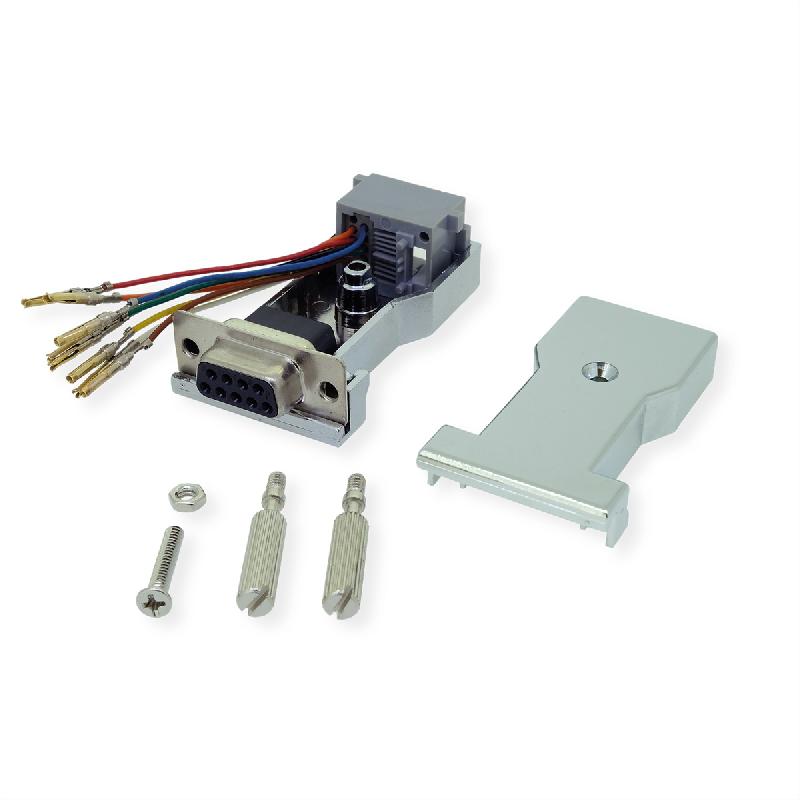 ROLINE Adaptateur DB9 femelle-RJ45 femelle 8P / 8C 8 fils, argent_0