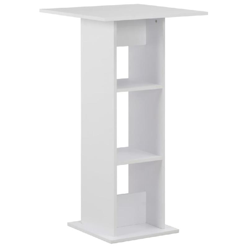 TABLE HAUTE MANGE DEBOUT BAR BISTROT BLANC 110 CM 0902058_0