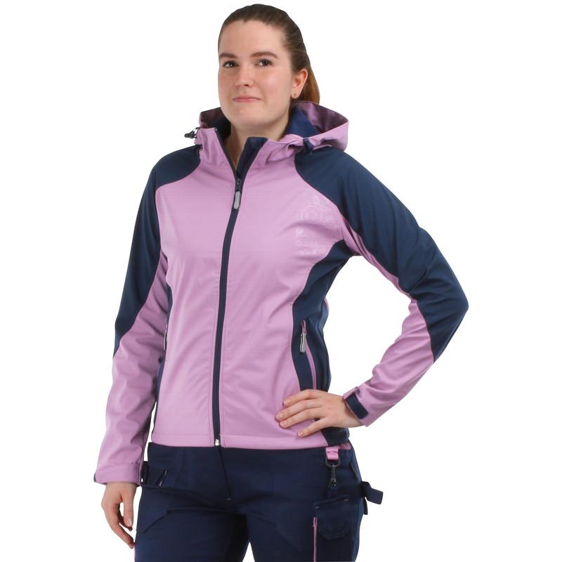 VESTE FEMME SOFTSHELL YOWIE CERVA XXL ROSE/MARINE