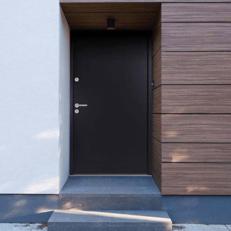 Vidaxl porte d'entrée anthracite 90x200 cm aluminium 3190537_0