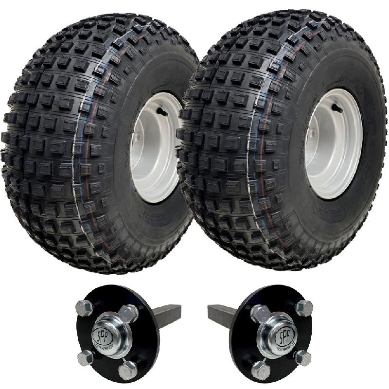 22x11.00-8 Knobby ATV Quad Trailer Kit Wheels, 40x40 Axles Load Capacity 310kgs_0