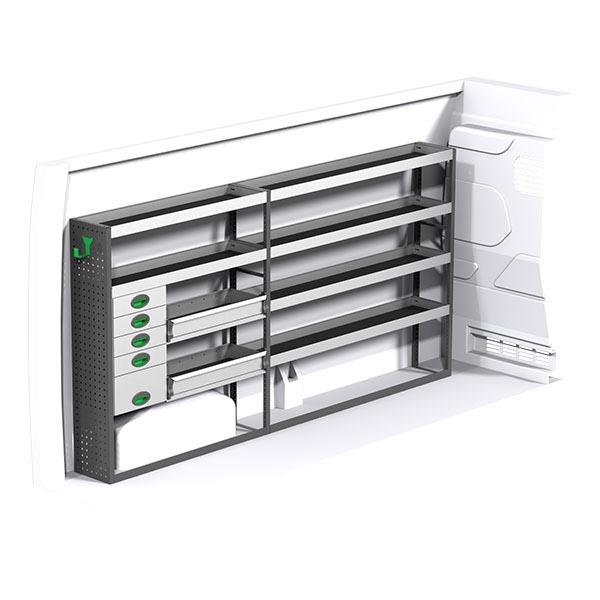 Aménagement métal côté gauche - 2840mm de long, 1440mm de haut, 300mm de profondeur - 81Kg - Marque FORD_0