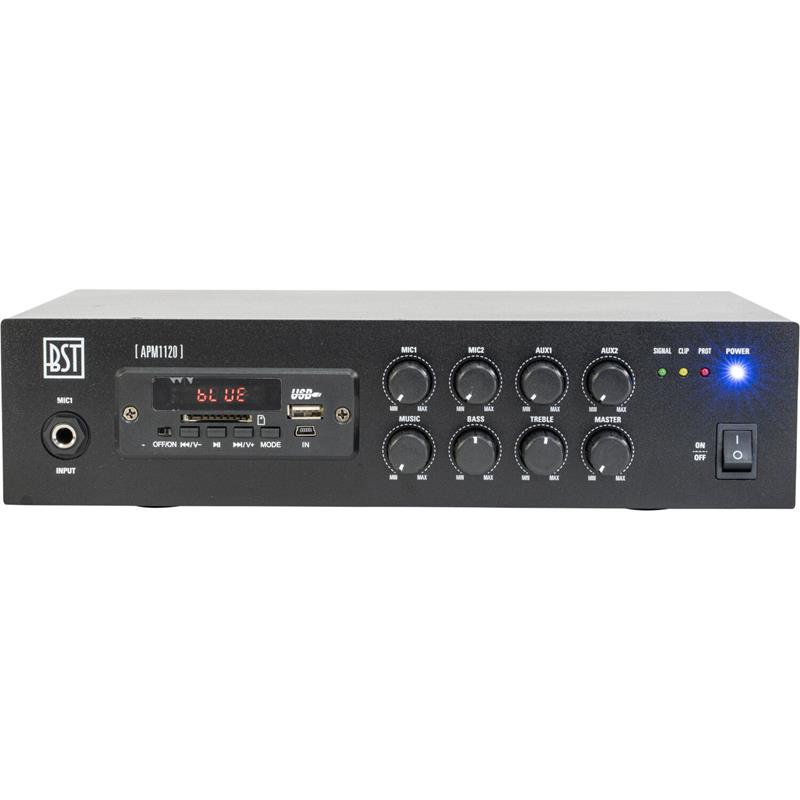 Amplificateur Mixage PA - BST AMP1120 - 120 Watts - USB, SD, Bluetooth, FM et télécommande_0