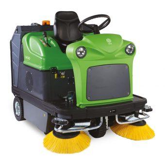Balayeuse autoportée 1450et - batteries pack avec brosses latérales et bennage haut arrière - double autonomie_0