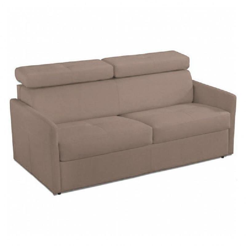 Canapé-lit 2-3 places Montmartre 120 cm - Matelas 18 cm - Ouverture express - Tissu Neo Taupe Sable_0