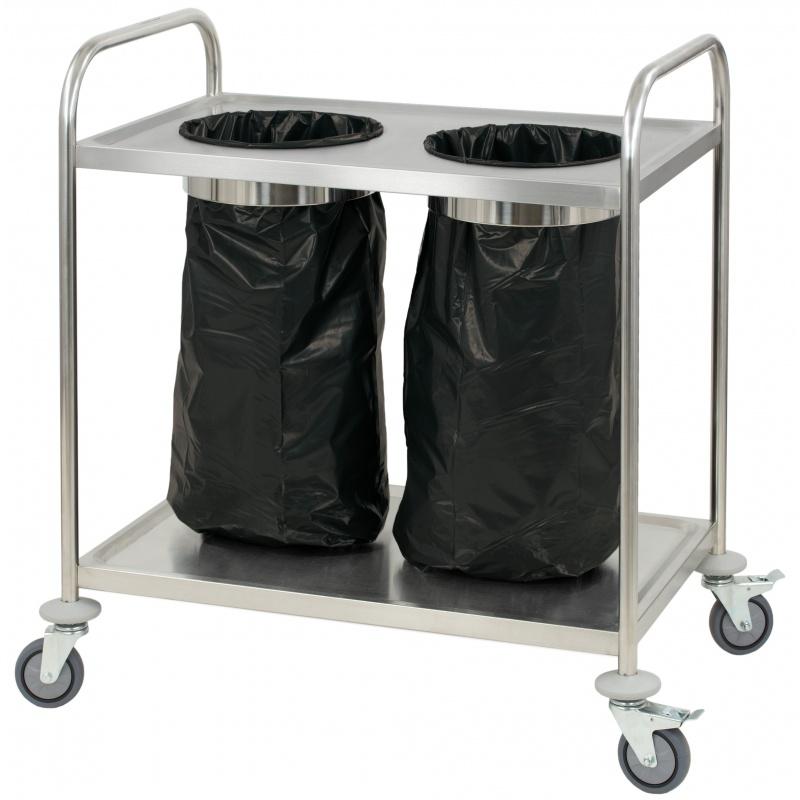 Chariot en inox porte poubelle - CASSELIN_0