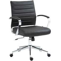 CLP Chaise de bureau Oakland Noir /Véritable cuir - noir cuir 316987_0
