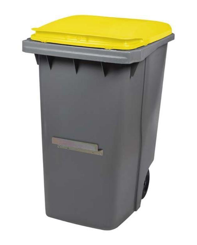 Conteneur Korok 2 Roues 340L - Polyéthylène haute densité, anti-UV, renforts, roues caoutchouc, couvercle amortisseur de bruit_0