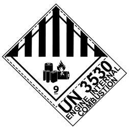 Étiquette de danger en rouleau - Classe 9A Batteries au lithium - Code ONU UN3480, UN3090 - 10x13,3 cm - 1000 étiquettes_0