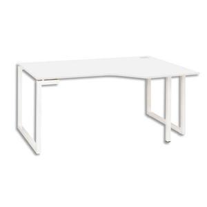 Gautier office plan compact retour droit pied cadre sunday blanc - dim. L160/60 x h73 x p105/80 cm_0