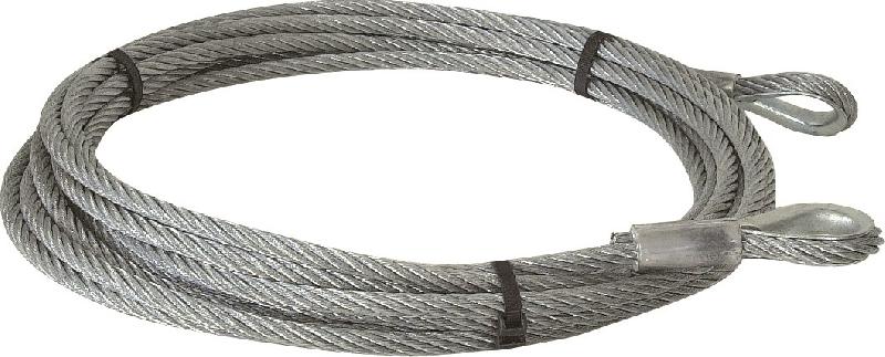 ID MAT - Élingue câble galvanisée - Boucles cosse manchonnées - Diamètre 12 mm - Longueur 10 m_0