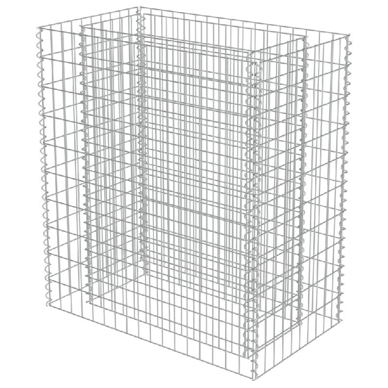 Jardinière surélevée à gabion en acier galvanisé - 90x50x100 cm - Pour plantes et fleurs - Réf. 02_0001316_0