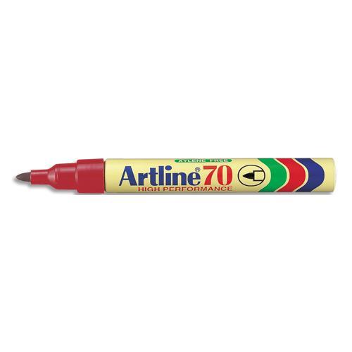 MARQUEUR ARTLINE ''70'' PERMANENT INDELEBILE POINTE OGIVE 1,5 MM COLORIS ROUGE