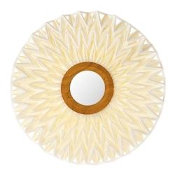Now's Home - Applique En Tissu Blanc Casse Miroir Au Milieu Dia60cm Matahari - 3256390221342_0