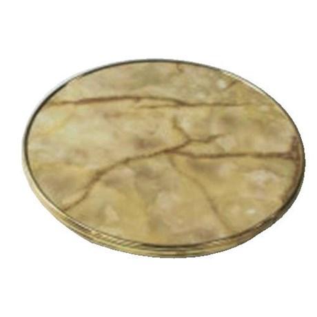 PLATEAU DE TABLE BISTROT ROND MARBRE ONYX LAITON 60 CM