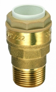 Raccord laiton automatique droit mâle - Réf. RMICU - Utilisable sur tube cuivre ou PER - Températures -20°C à +120°C_0
