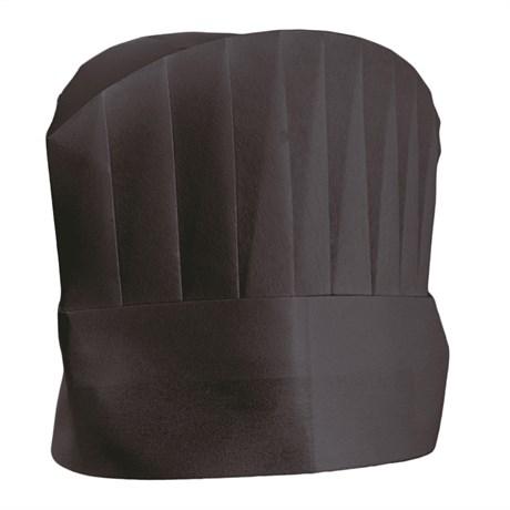 TOQUE CONTINENTAL CHEF'S ROUND TOP 20 CM NOIR (VENDU PAR 10)