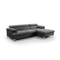 UB DESIGN Canapé lit David canapé 3 place angle convertible gris 140 cm_0
