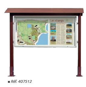 Vitrine d'extérieur en aluminium et bois - épaisseurs 30, 58, 75 mm - protection des informations - taille de l'affichage de 8 à 27 A4_0