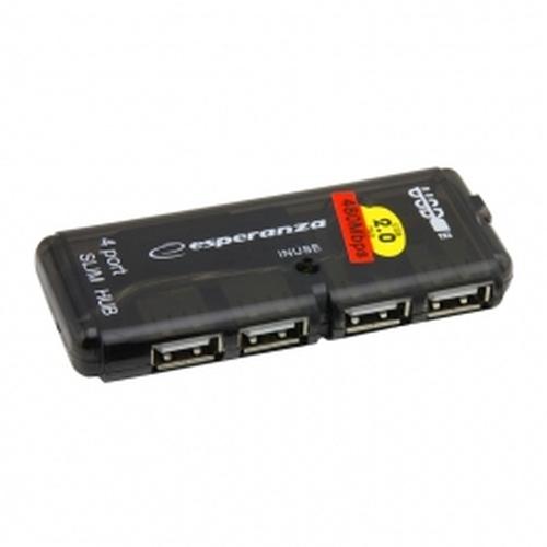 ESPERANZA EA112 - Hub USB 2.0 avec 4 ports - 480 Mbit/s - Noir_0