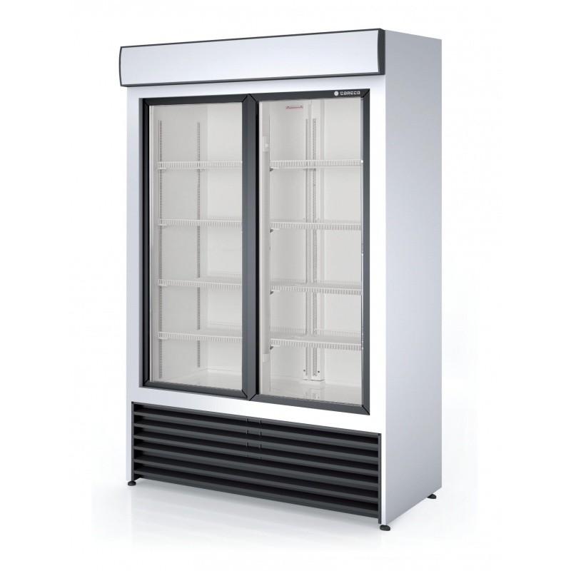 ARMOIRE RÉFRIGÉRÉE D'EXPOSITION POSITIVE 1000L 2 PORTES PROFESSIONNEL_0