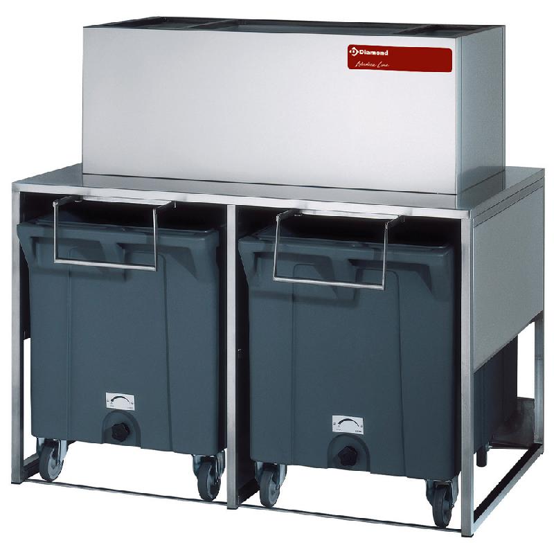 Bacs pour machine a glacon avec chariots de 2x 108 kg de stockage - DROLBIN/90-115_0
