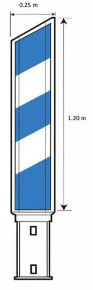 Balise de signalisation d'obstacles en plastique - j13_0