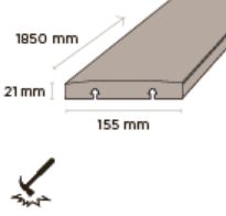 Bo-dtht191-c-bg - lames de terrasses - Moso Bamboo - 155mm - Thermo-Density pré-huilée, surface bombée_0