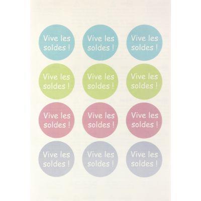 Boîte de 240 étiquettes badges adhésifs ronds pour tissu - Ø 51 mm - AVERY ETIQUETTES - Réf L4781_0