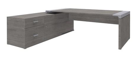 BUREAU DE DIRECTION XO SUR CONSOLE GAUCHE GRIS L.200 CM