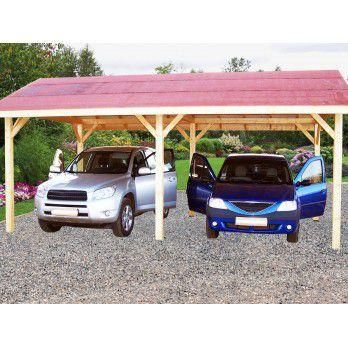 CARPORT OU AUVENT 2 VOITURES - 3.54 X 6.22 M - 30 M2 KARPA2