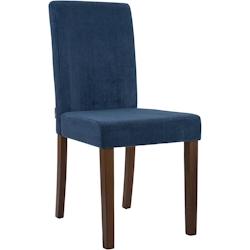 CLP Chaise de salle à manger Ina velours côtelé Bleu/Antique foncé - bleu textile 326072_0