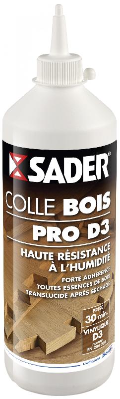 Colle à bois progressive D3 SADER - Haute résistance à l'humidité - 750 g_0