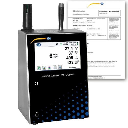 Compteurs de particules professionnel ou pour Laboratoires, modèle mixte : portatif et de paillasse PCE-PQC 22EU - PCE INSTRUMENTS_0