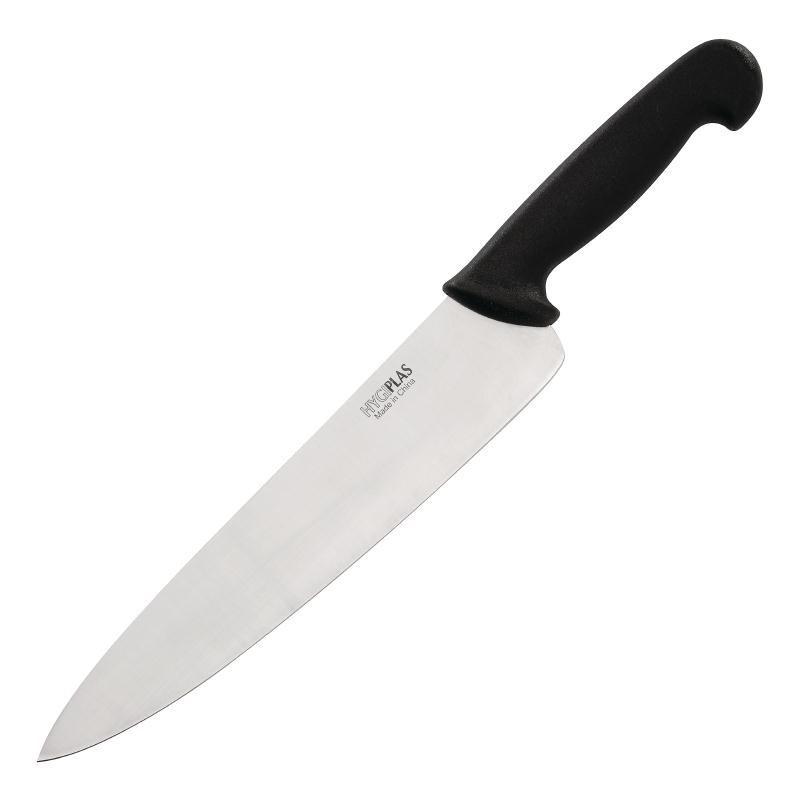 Couteau de cuisinier noir 255mm - Hygiplas - Lavable au lave-vaisselle, facile à aiguiser_0
