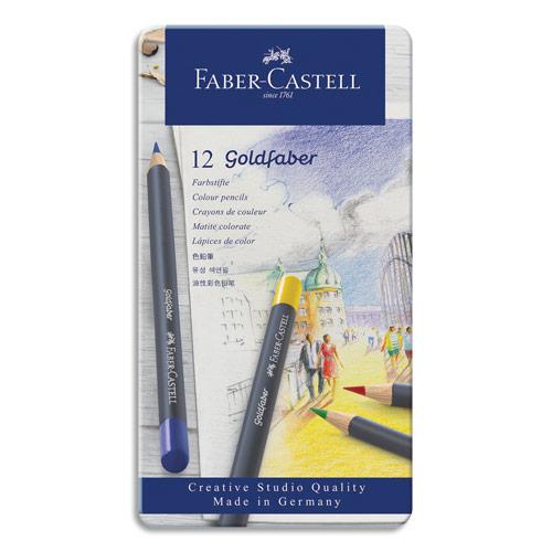 CRAYONS DE COULEUR FABER CASTEL GOLDFABER - COLORIS ASSORTIS - ETUI DE 12