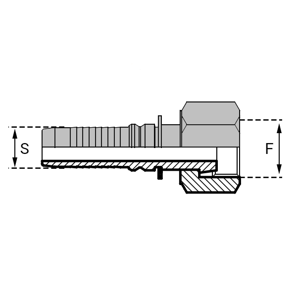 Embouts ORFS Femelle - Droit (DKORFS-IN) - Filetage UNF - Joint facial - IFORF01010 - 1 pouce_0