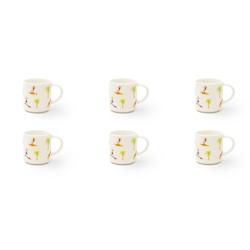 Excelsa lot de 6 tasses à café Honolulu porcelaine 9 cl multicolore - multicolore porcelaine 68023_0