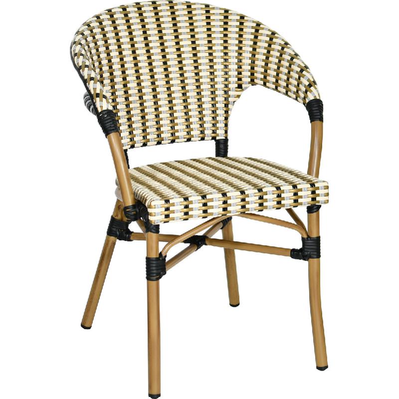 Fauteuil BAGNOT aluminium rotin tressage nylon - extérieur - 04060052BAMNOORCRE_0