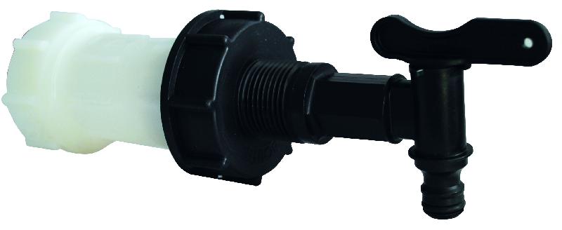 Filtrant avec rallonge et robinet rapide pour cuve 1000L - Adaptateur à visser et filtre inox - Réf. 717619 - Marque Boutté_0