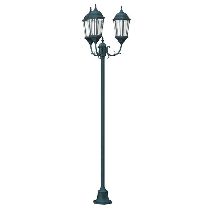 Helloshop26 - Lumière de jardin en extérieur vintage 57 x 49 x 241 cm design classique ambiance accueillante en aluminium vert 02_0058413 - vert alu_0