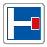 Panneau de signalisation d'indication - Présignalisation d'une impasse - Type C13b - Gamme supérieure_0