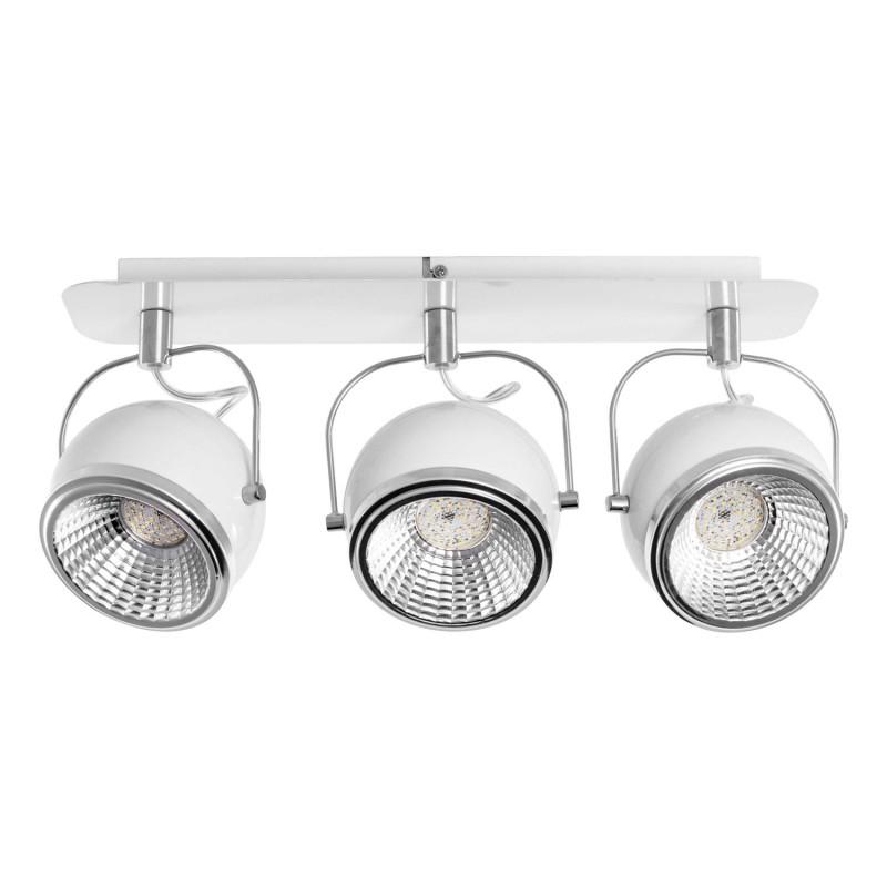 Plafonnier 3 spots moderne BALL 42cm blanc - Paris Prix - LED GU10 450lm 3000K_0