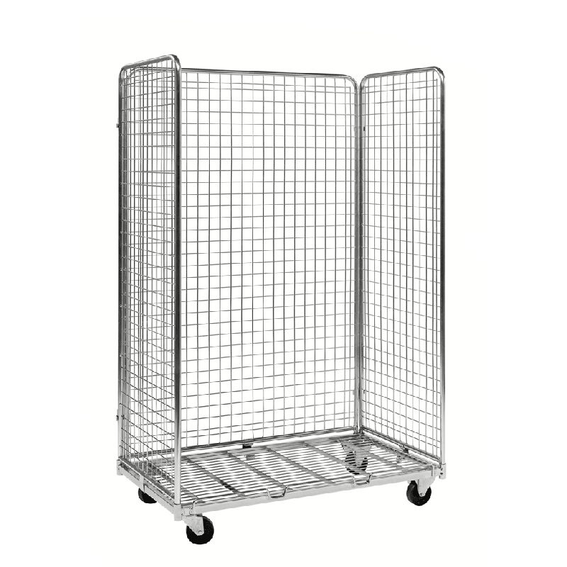 Roll 3 côtés maille dense - capacité interne 1100 x 620 x 1640 mm - roues pivotantes et fixes - maille 50 x 50 mm_0