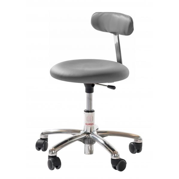 Siège ergonomique petite enfance base alu Assise et dossier en simili cuir Gris_0